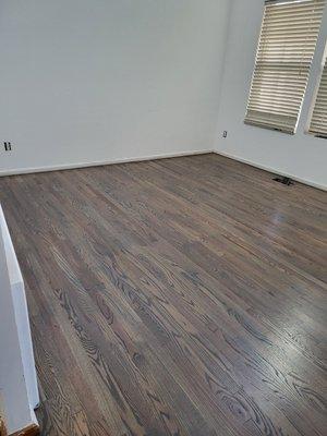 Warm Grey, Bona Dri fast Stain. With two coat Waterbase