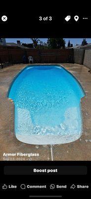 Blue waters of Armor Fiberglass