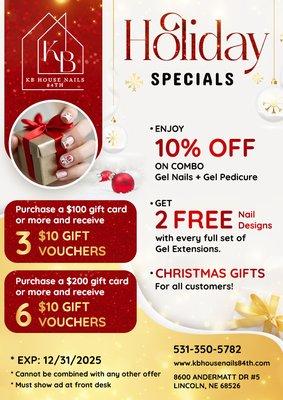 KB House Nails 84th
8600 Andermatt Dr #5, Lincoln, NE 68526
531-350-5782
www.kbhousenails84th.com