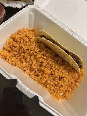 Second day rice! Definitely not fresh whatsoever!