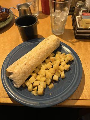 Breakfast Burrito w/ home fries