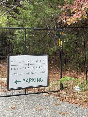 Park behind strip center next door and enter wooden ramp into the woods!