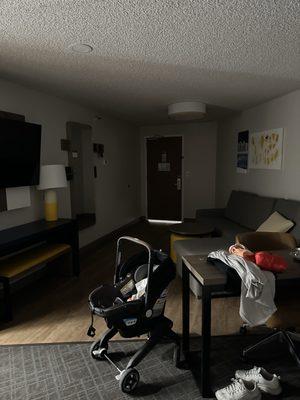 Entryway and living room