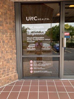 Front door & hours