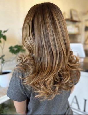 Hair color, cut and styled