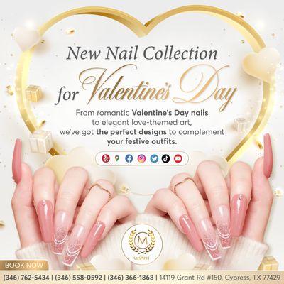 Fall in Love with Our New Nail Collection This Valentine's Day! 
 Whether you're planning a romantic date night, celebrating self-