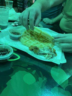 Soggy frozen waffle.