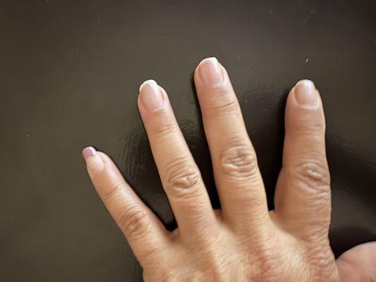 Gel manicure after barely 2 weeks.