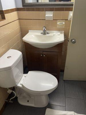 Restroom is a little cramped. That is the only complaint