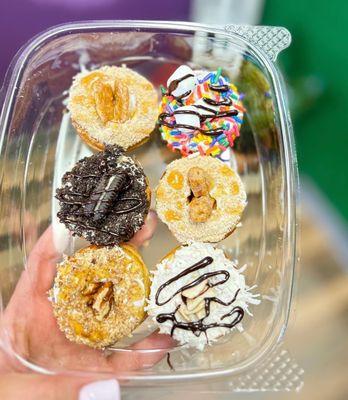 what kind of toppings do you like on your protein donuts?