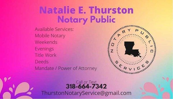 Natalie Thurston Mobile Notary