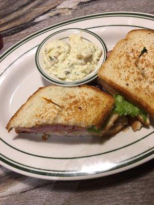 Jack Melt with potato salad