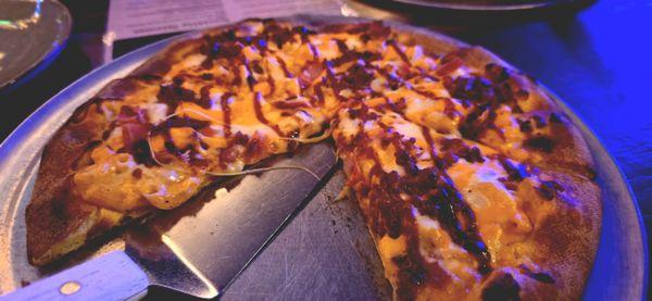 I got carried away and ate some of the 3 Little Pigs pizza before taking a picture. Sorry!