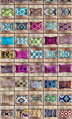 Beautiful silk ikat pillows