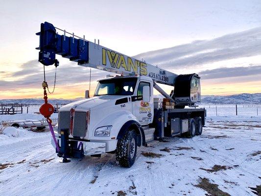 Boom truck ready for service.