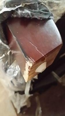 Chair leg broken by movers.