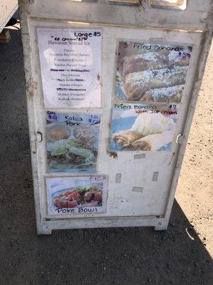 Check the board for what's available daily