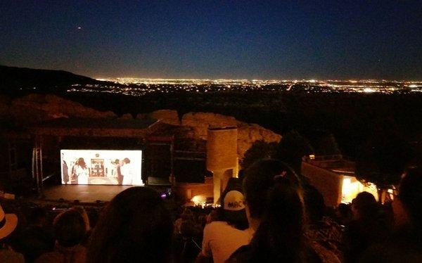 During Bridesmaids! Love the city lights in the background.