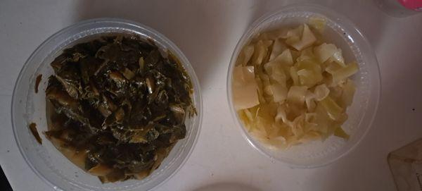 Greens and cabbage