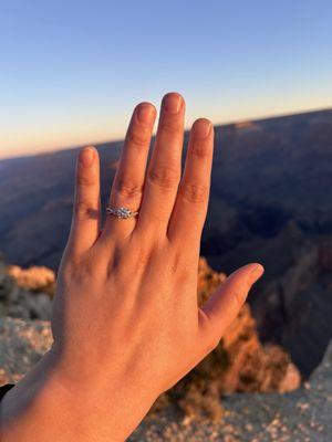 Engagement ring purchased at Naser Diamonds in Salem, NH!