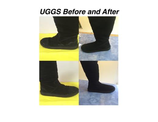 Uggs cleaned and stain repelled.