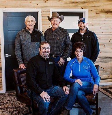 Shippy Realty & Auction team: Robert Moyer, Brad Gran, Steve Steinke, Rick and Lin Shippy (front)