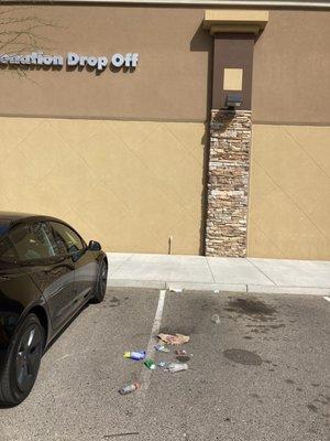 Trashy parking lot