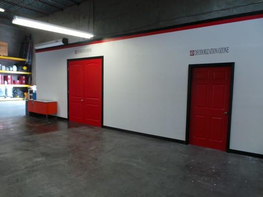 Our ozone and drying chambers, where we remove smoke and odor from your homes contents.