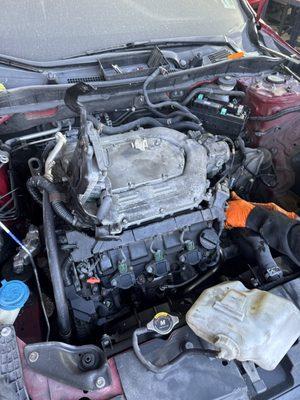 Engine replacement on Honda accord