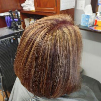 Red highlights