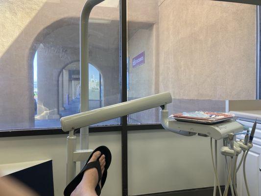 Relaxing watching the YouTube in the chair!