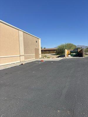 Garbage garbage everywhere garbage garbage all around owner should be ashamed. Go pick up your trash.