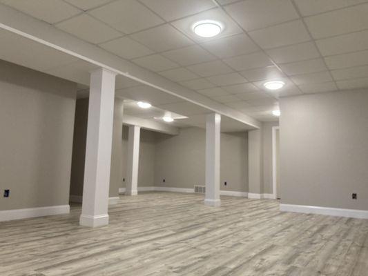 Complete basement finishing