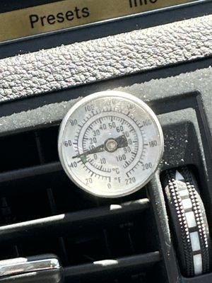 Temperature after repair. Cool as a cucumber!