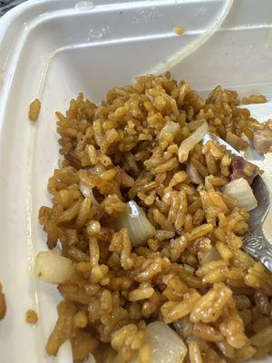 Rice is the fried rice color