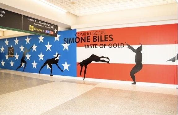 Simone Biles - Taste of Gold - Coming Soon - photo via Eater Houston