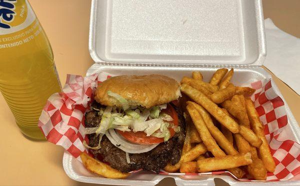 Original just burger combo with drink. 9.75