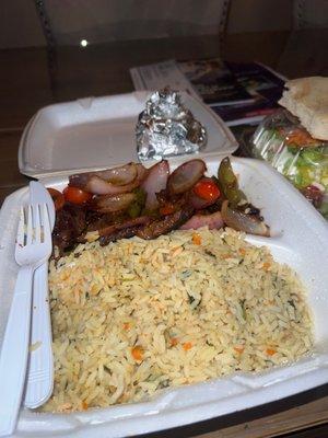 Beef Kabob Steak Dinner