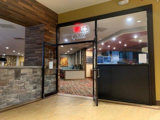 Entrance to restaurant