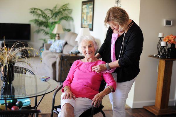 Getting healing help from our own Universal Home Health and Hospice.