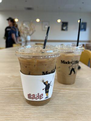 Cereal oat latte and dirty horchata latte