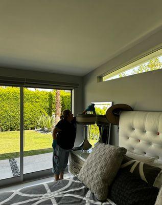 Interior window and glass cleaning