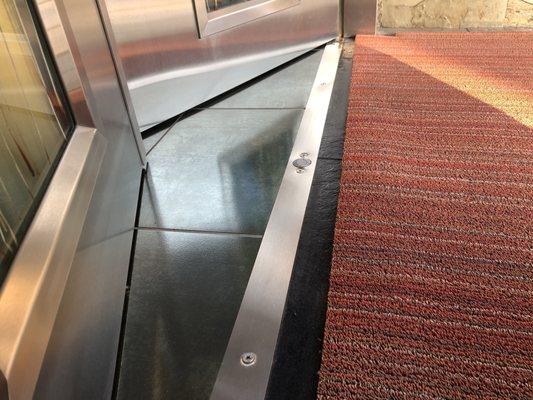 Stainless steel threshold