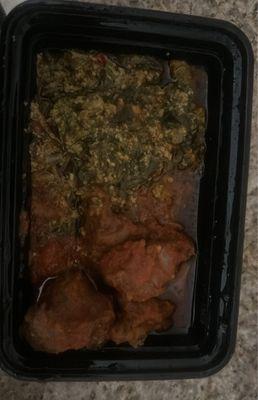 Okra Fufu with Choice of Soup & Protein