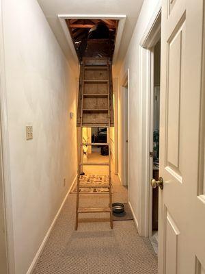 Technician Chad checking my upstairs unit