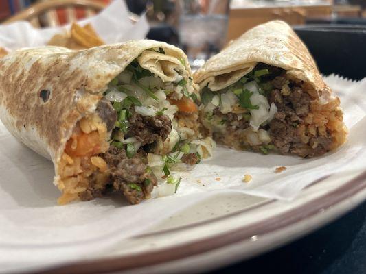 Steak burrito