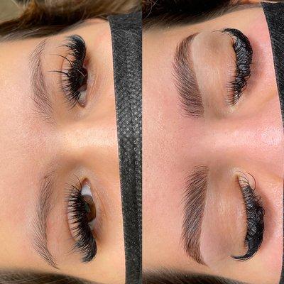 Lamination & stain for a pop of color