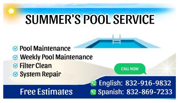 Summer's Pool Service