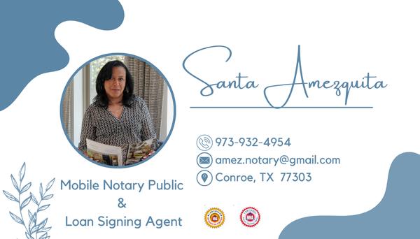 Santa Amezquita Mobile Notary Services