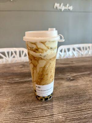 Crème Brûlée Dirty Boba